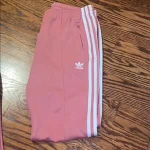 Pink adidas sweater and joggers